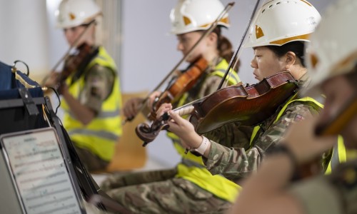 Structural work complete on Royal Military Academy Sandhurst's new band facility 