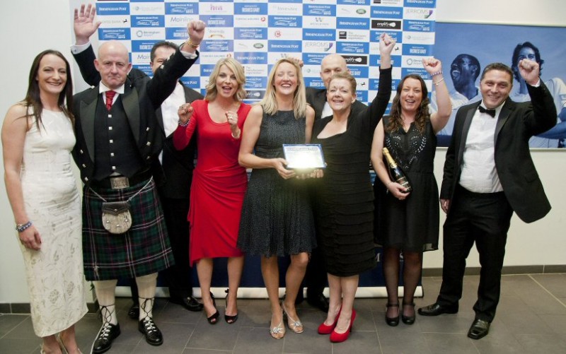The 4Life Academy team celebrate winning at the Birmingham Post Business Awards