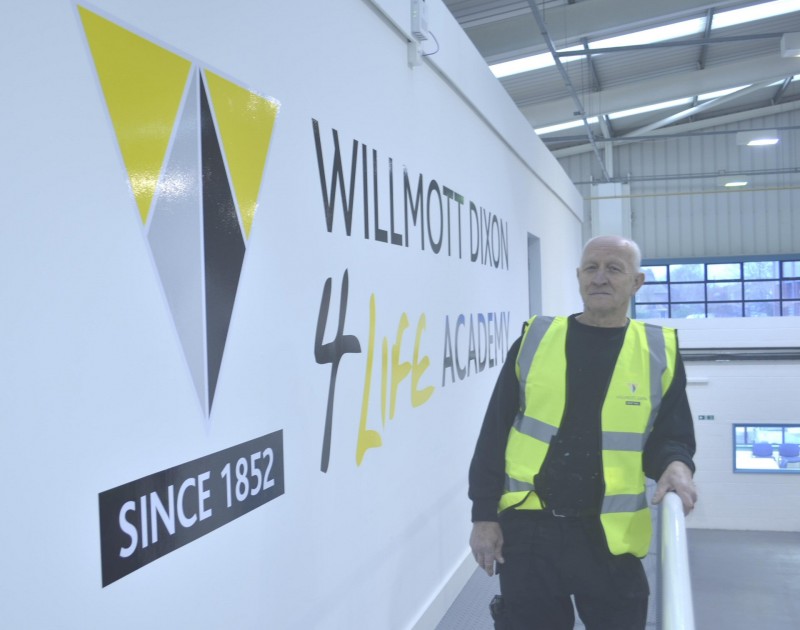 Fred Mullis from Great Barr was the 2000th person to undertake training at Willmott Dixon's 4Life Academy this year, after he completed a health and safety course