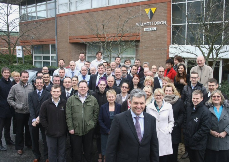 The Willmott Dixon team outside their new Hitchin office