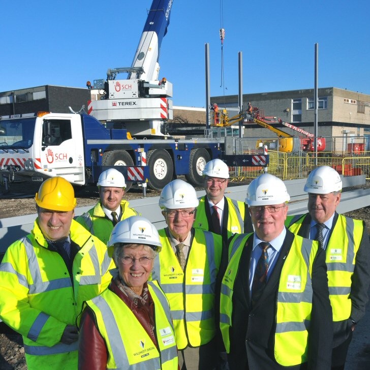 Pic shows (L to R): Rick O'Farrell (Head of Enterprise and Regeneration, South Tyneside Council); Andy Ray (Senior Building Manager, Willmott Dixon); Councillors Nancy Maxwell, Alan Kerr, Ian Harkus, Richard Porthouse, Eddie McAtominey