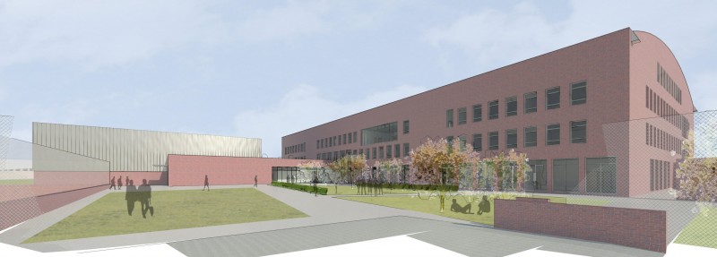 A CGI of Archbishop Blanch Secondary School